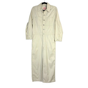 Levi's Khaki Flight Suit Small Off White Tab Wide Leg NWT Women's Size Small